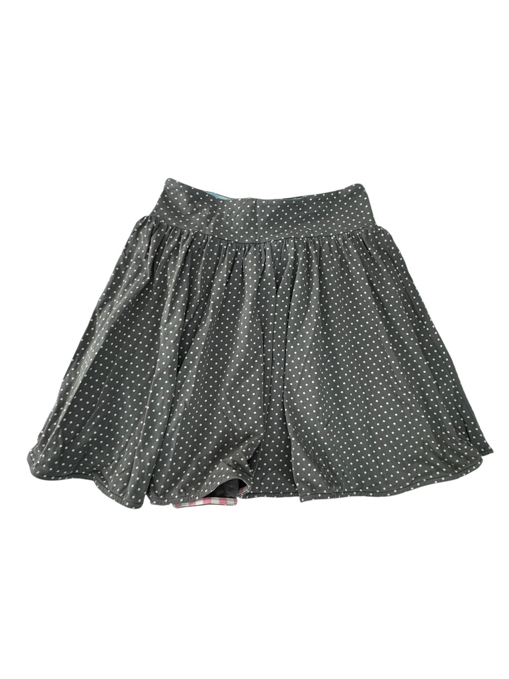 Matilda Jane Gray Polka Dot Skirt with Light Blue Lining